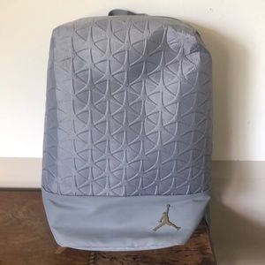 Air Jordan grey silver backpack